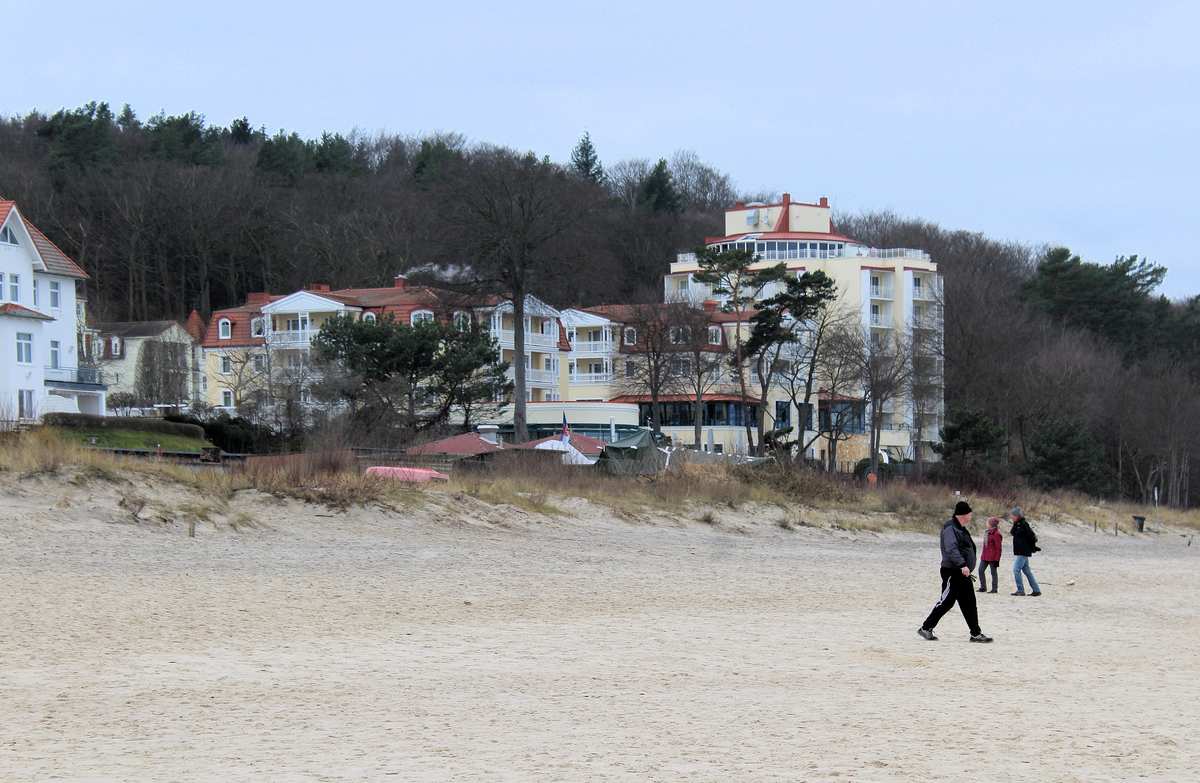 Historische Außenansicht von aja Strandhotel Bansin, aufgenommen 2018. Heutige Ausstattung kann abweichen.